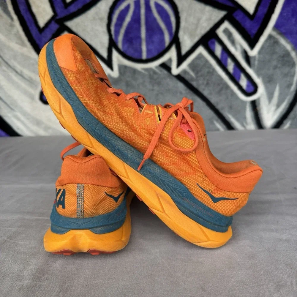 Size 11.5 D - Mens Hoka One One‎ Tecton X 1123161 PORY Orange Running Sneakers